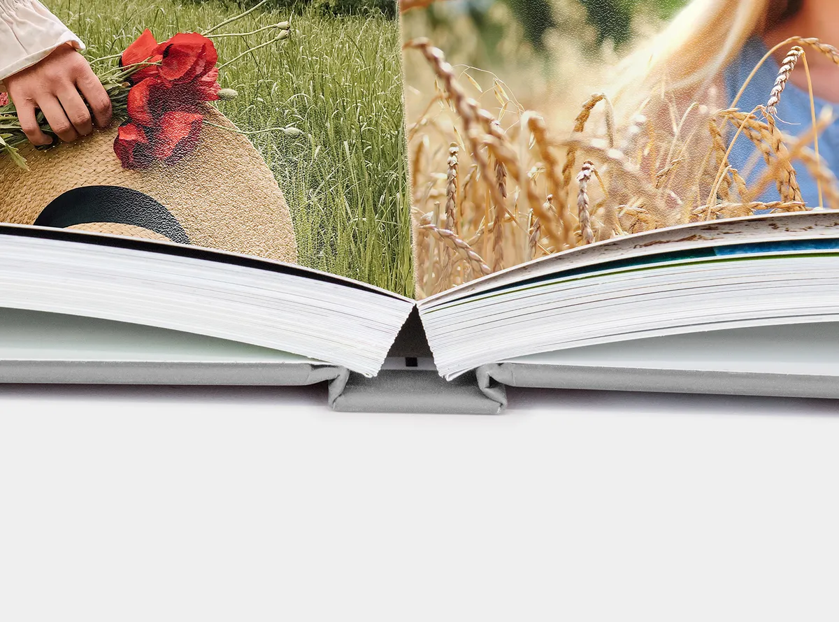 Detail von Fotobuch mit Leporello-Bindung