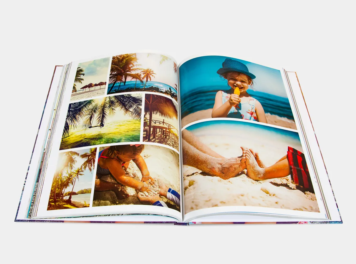Fotobuch Hardcover A4 hoch mit Urlaubsfotos auf dem Cover