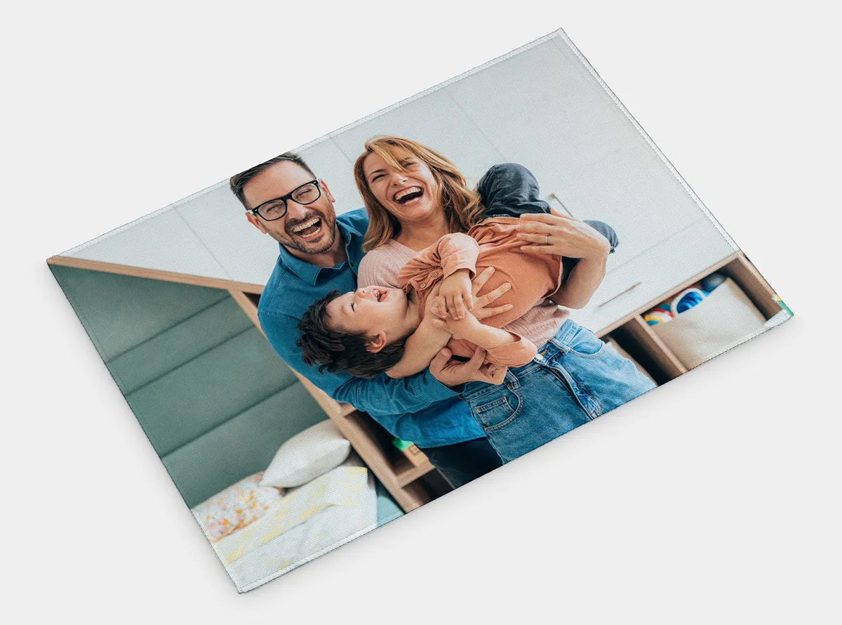 Fussmatte mit Foto von Familie 