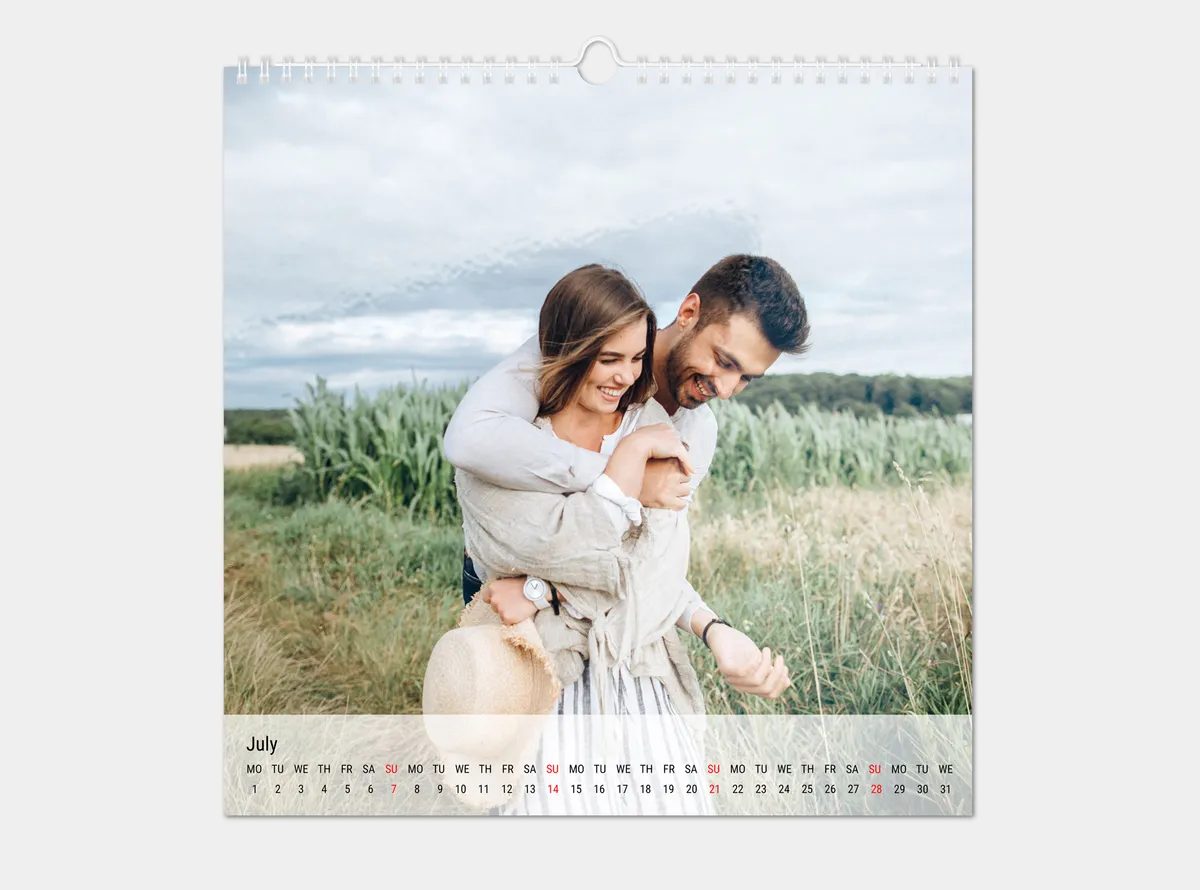 Foto Wandkalender auf original Fotopapier, quadratisch 30x30