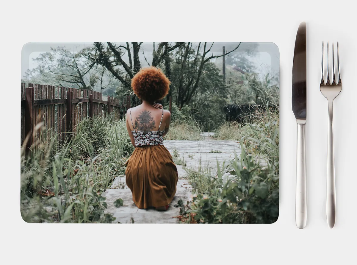Frühstücksbrett mit eigenem Foto, Outdoor, Garten